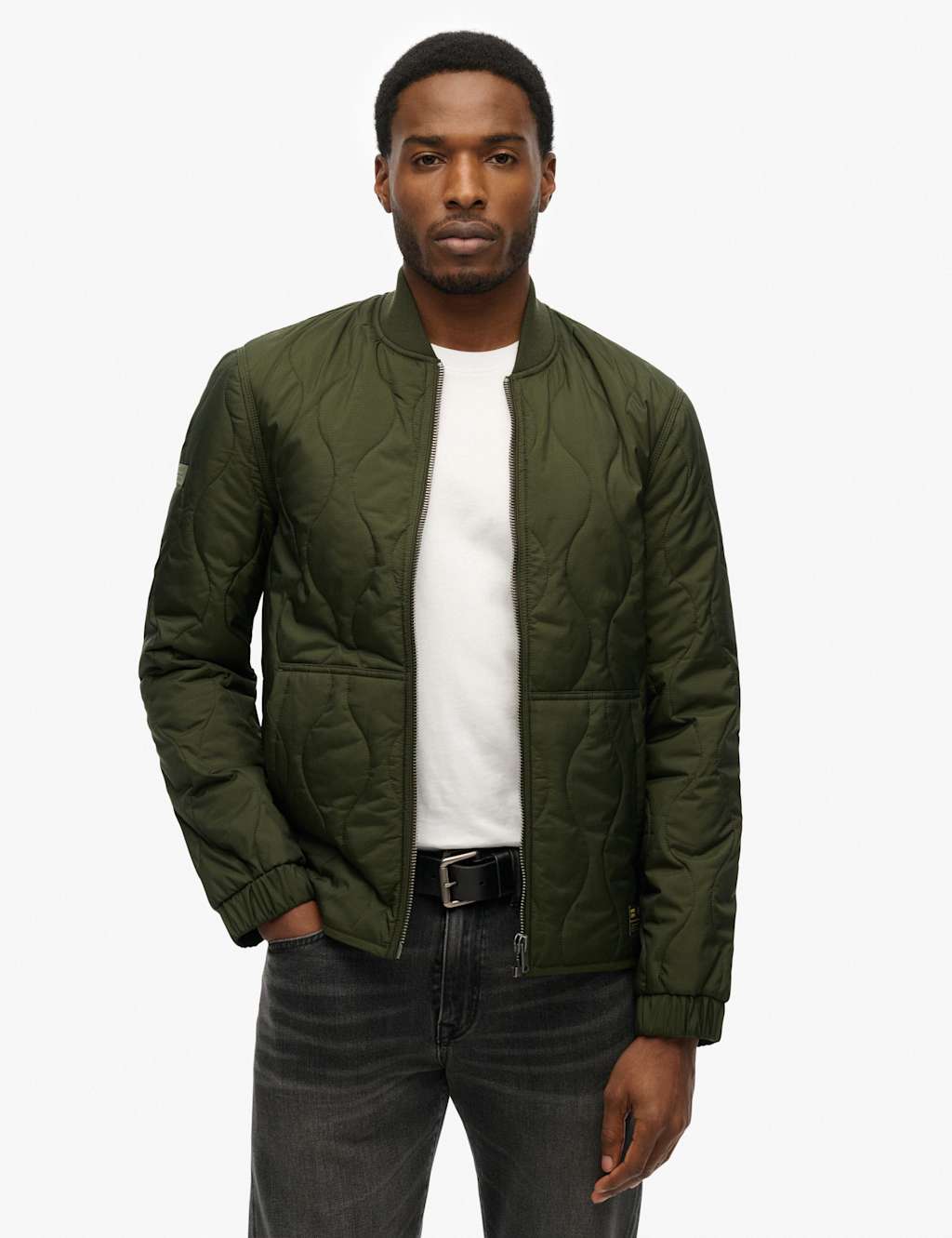 Baseball Collar Quilted Jacket