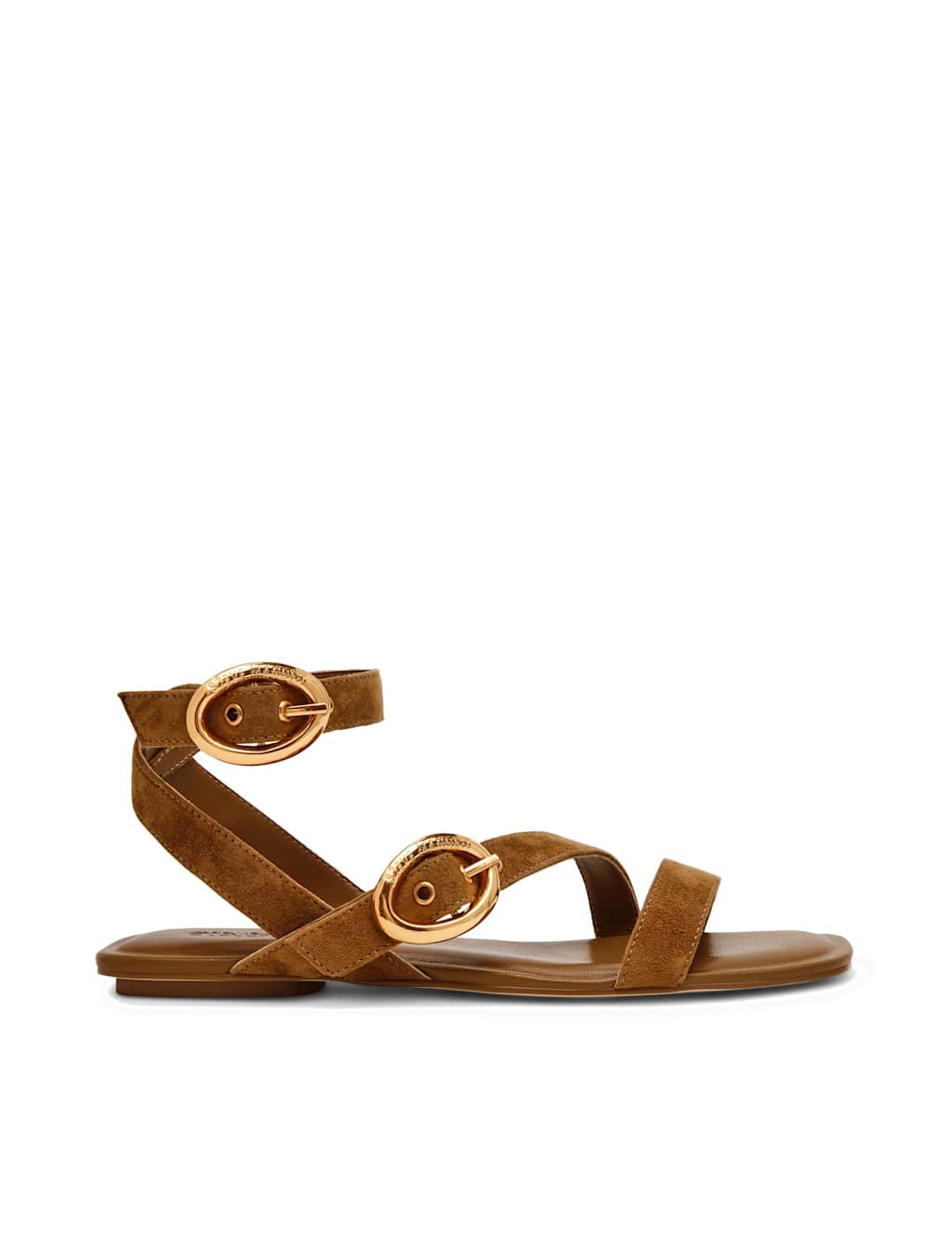 Steve Madden Karmin Suede Flat Gladiator Sandals Brown