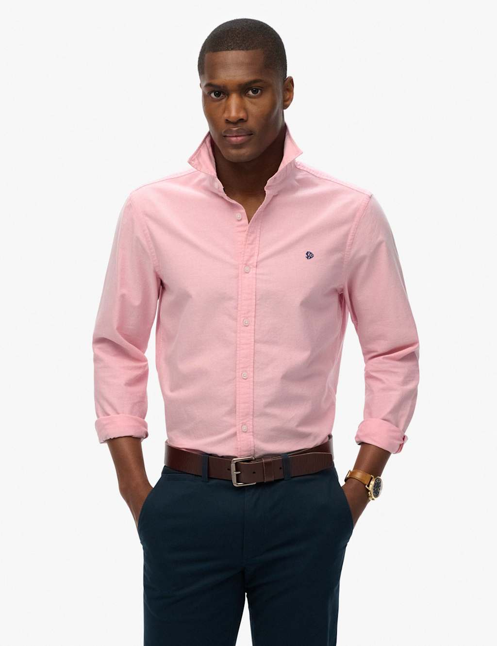 Superdry & Co Regular Fit Pure Cotton Oxford Shirt Pink