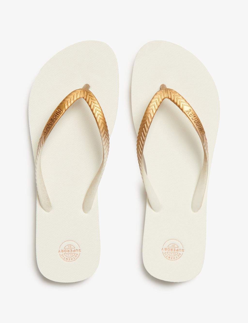 Metallic Flat Flip Flops