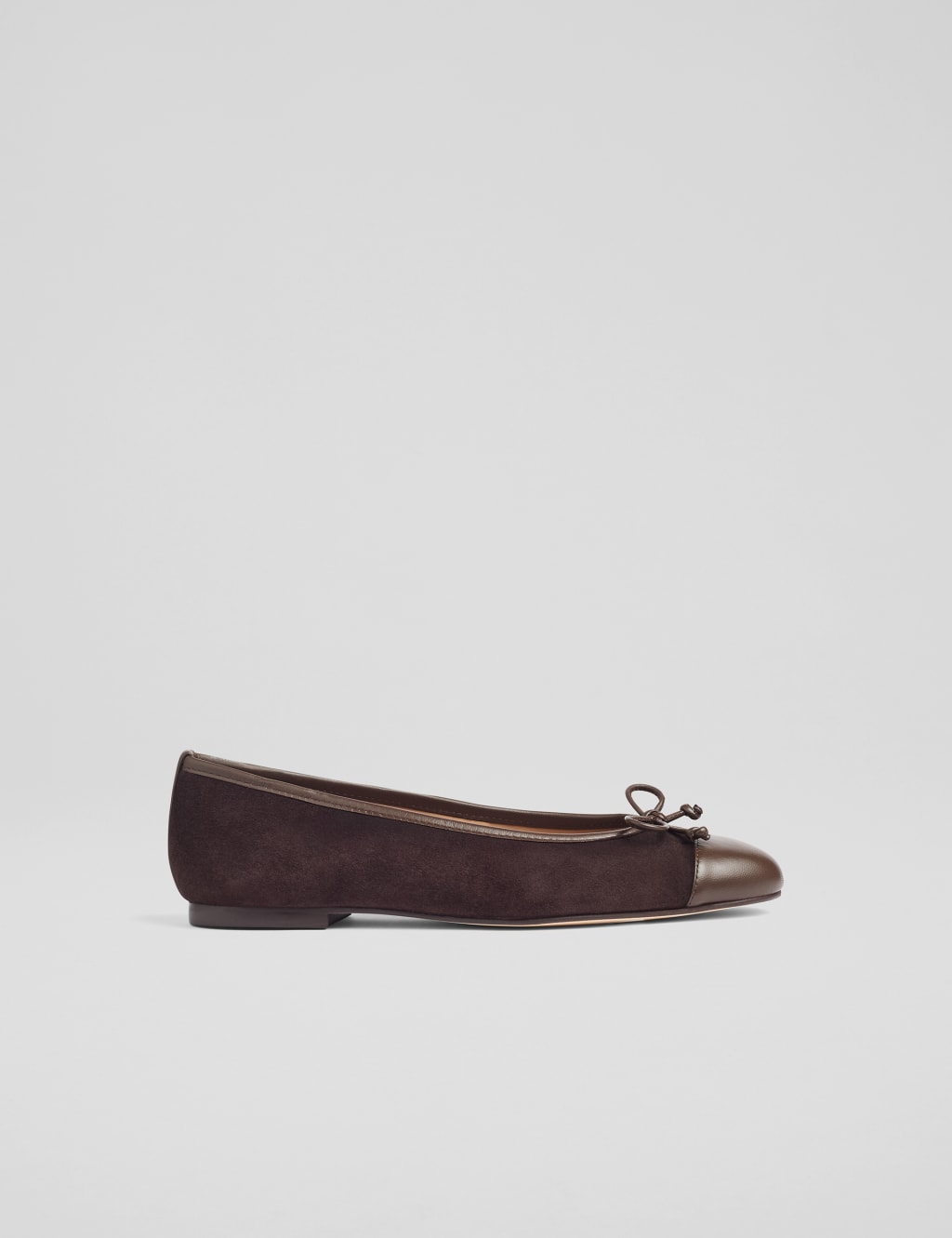 Suede Bow Ballet Pumps