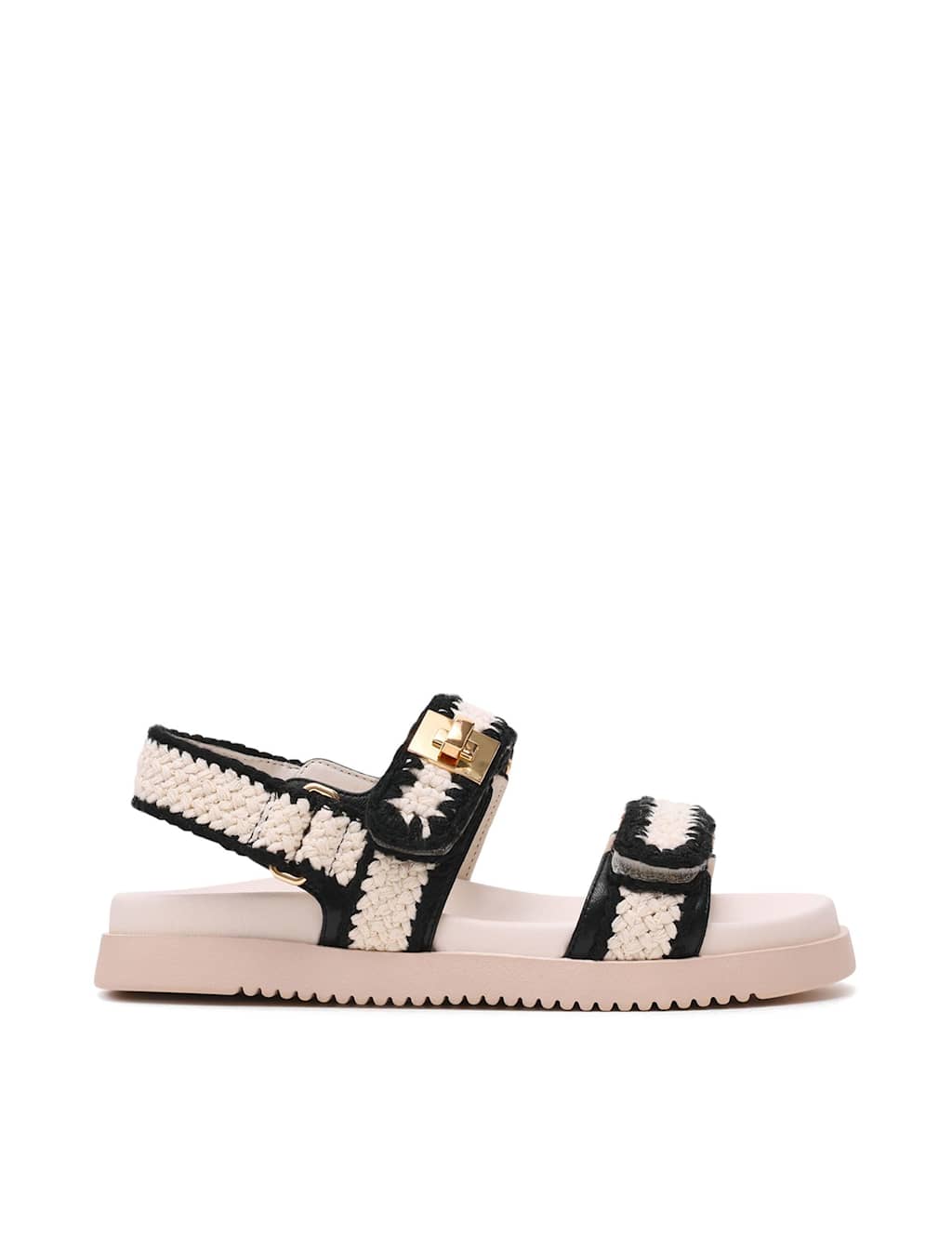 Steve Madden Women's Woven Ankle Strap Sandals - 4 - Beige - Available at M&S