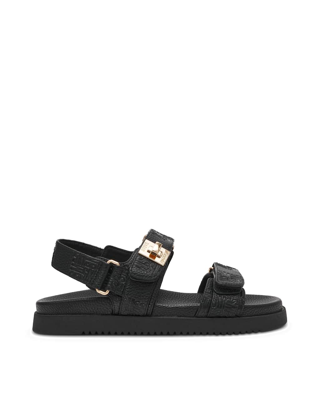 Steve Madden Women's Mona Ankle Strap Flat Sandals - 5 - Black - Available at M&S
