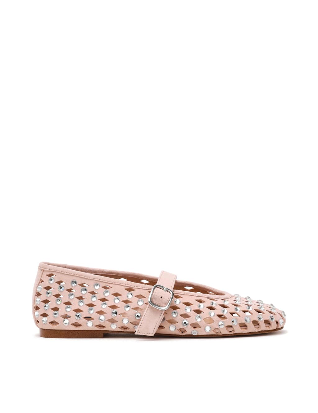 Steve Madden Women's Rerun Suede Embellished Flat Pumps - 4 - Pink - Available at M&S
