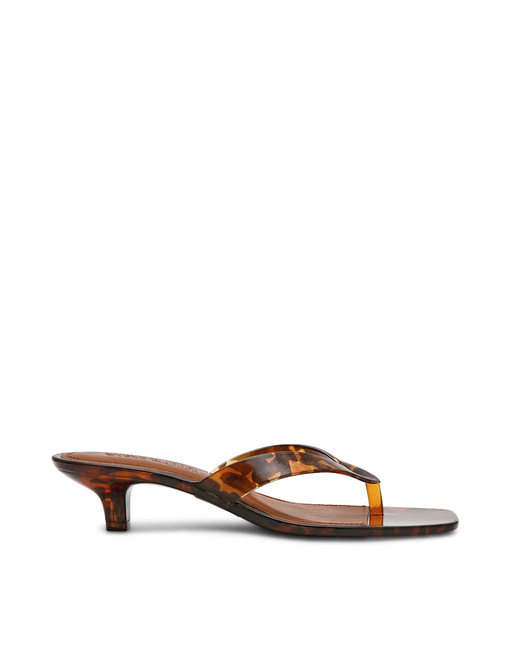 Steve Madden Women's Kitten Heel Square Toe Sandals - 6 - Brown - Available at M&S
