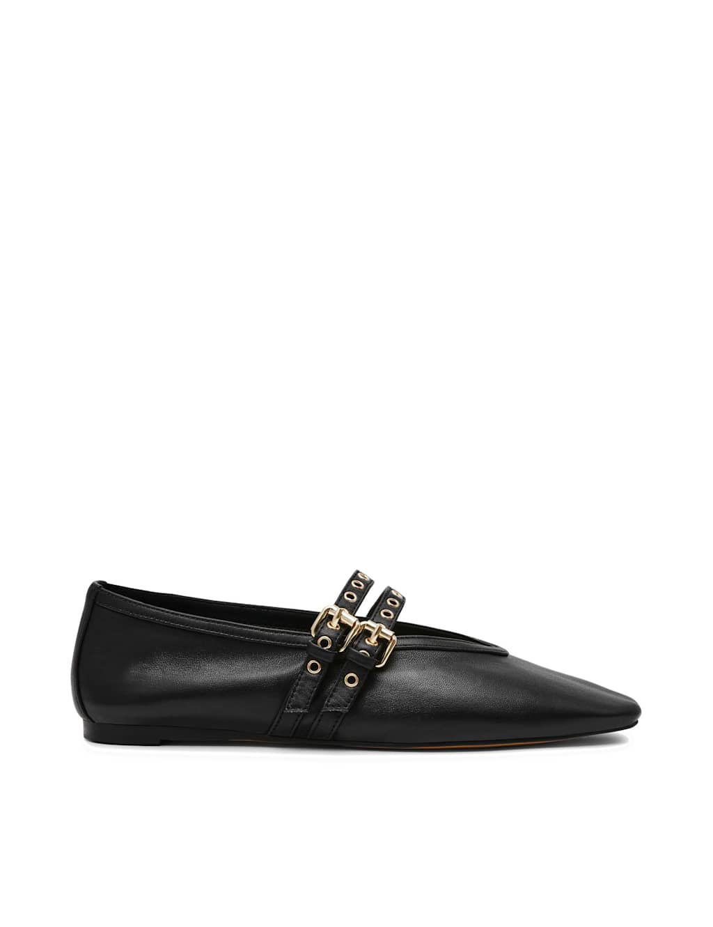 Steve Madden Women's Lydia Suede Buckle Flat Pumps - 6 - Black - Available at M&S