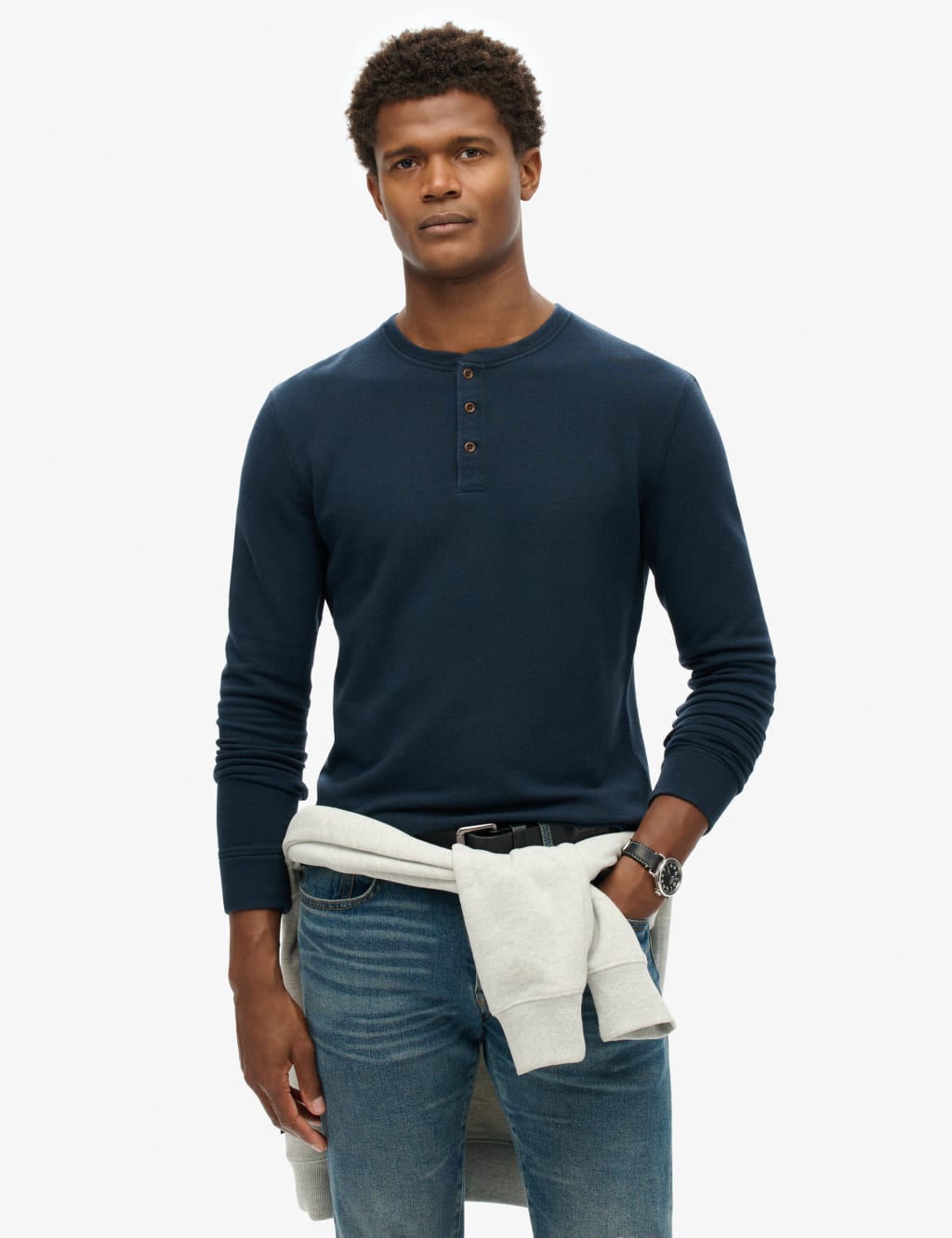 Cotton Rich Grandad Collar Top