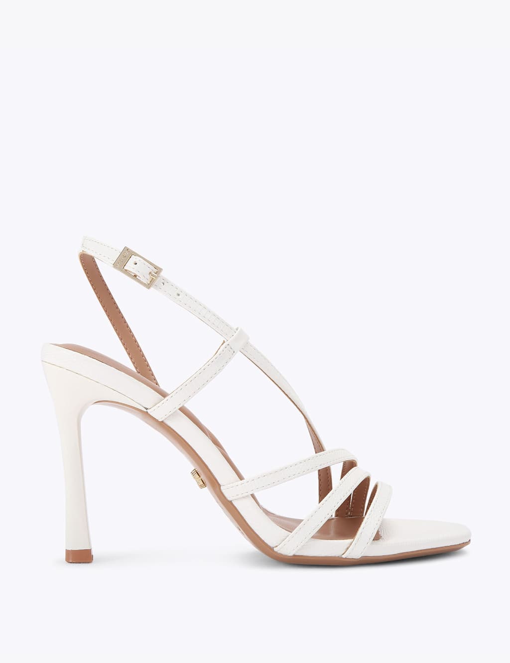 Carvela Women's Strappy Stiletto Heel Slingback Sandals - 7 - White Mix - Available at M&S