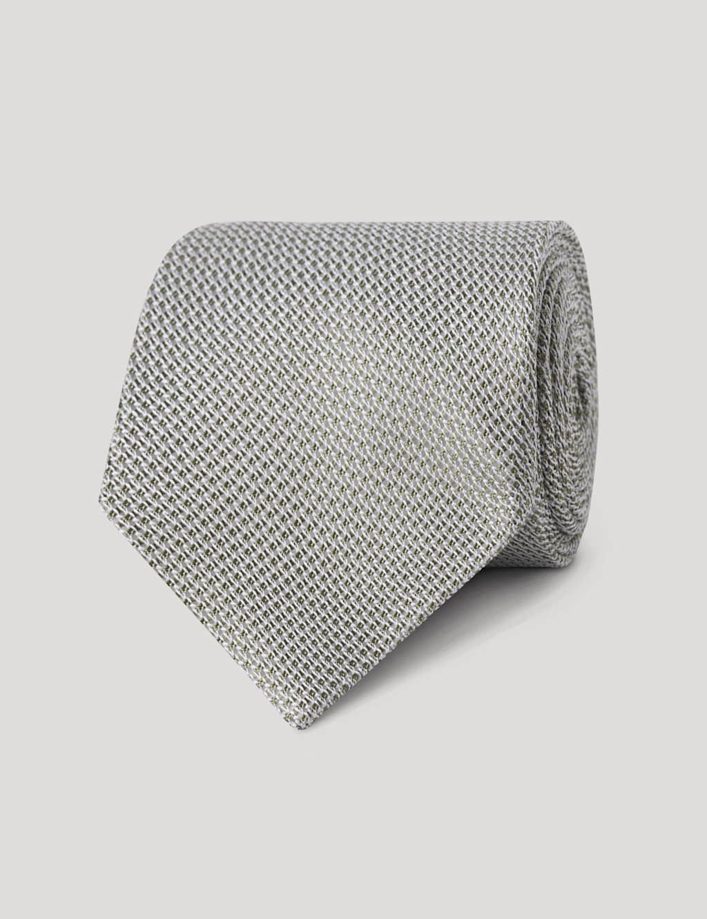 Hawes & Curtis Men's Textured Pure Silk Tie - Green, Green
