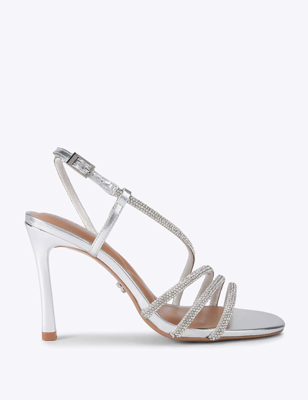 Carvela Women's Sparkle Strappy Stiletto Heel Sandals - 5 - Silver - Available at M&S