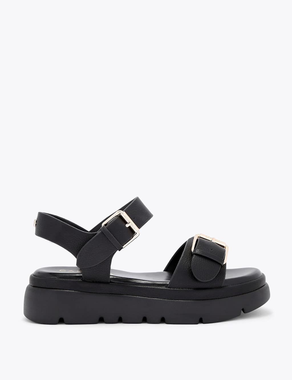 Carvela Women's Double Buckle Flat Sandals - 6 - Black - Available at M&S