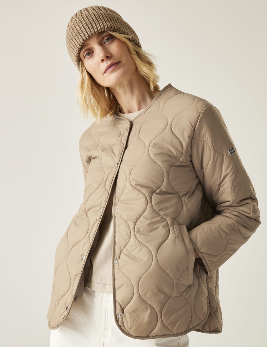 Harletta Collarless Padded Puffer Jacket