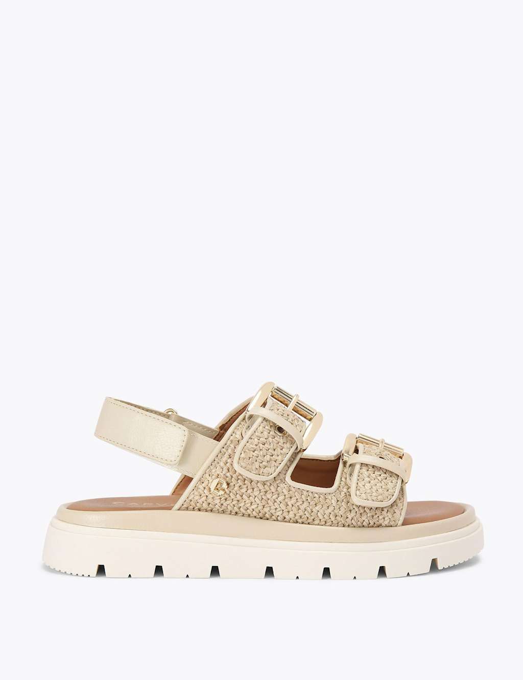 Carvela Women's Woven Buckle Flatform Slingback Sandals - 6 - Beige - Available at M&S