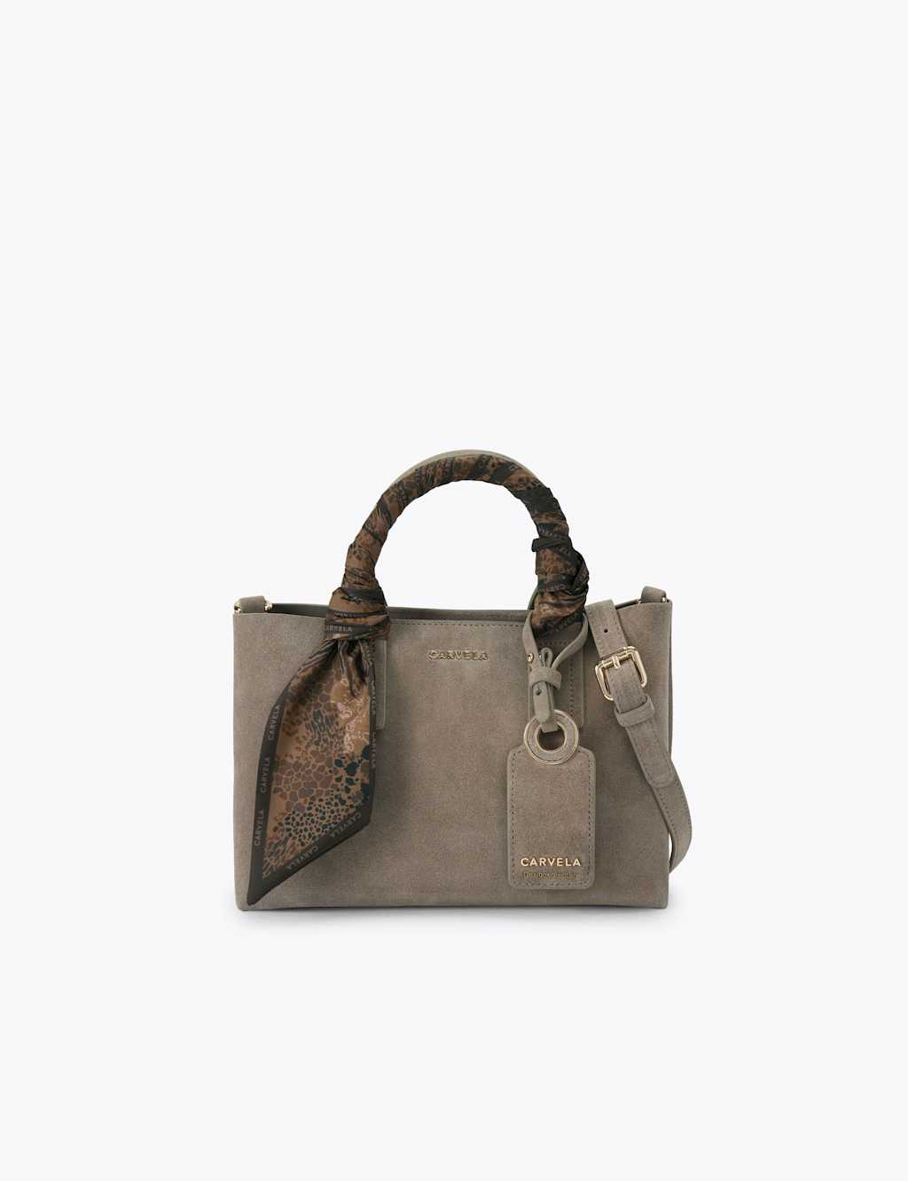 Carvela Women's Leather Satin Scarf Cross Body Mini Tote Bag - Beige - Available at M&S