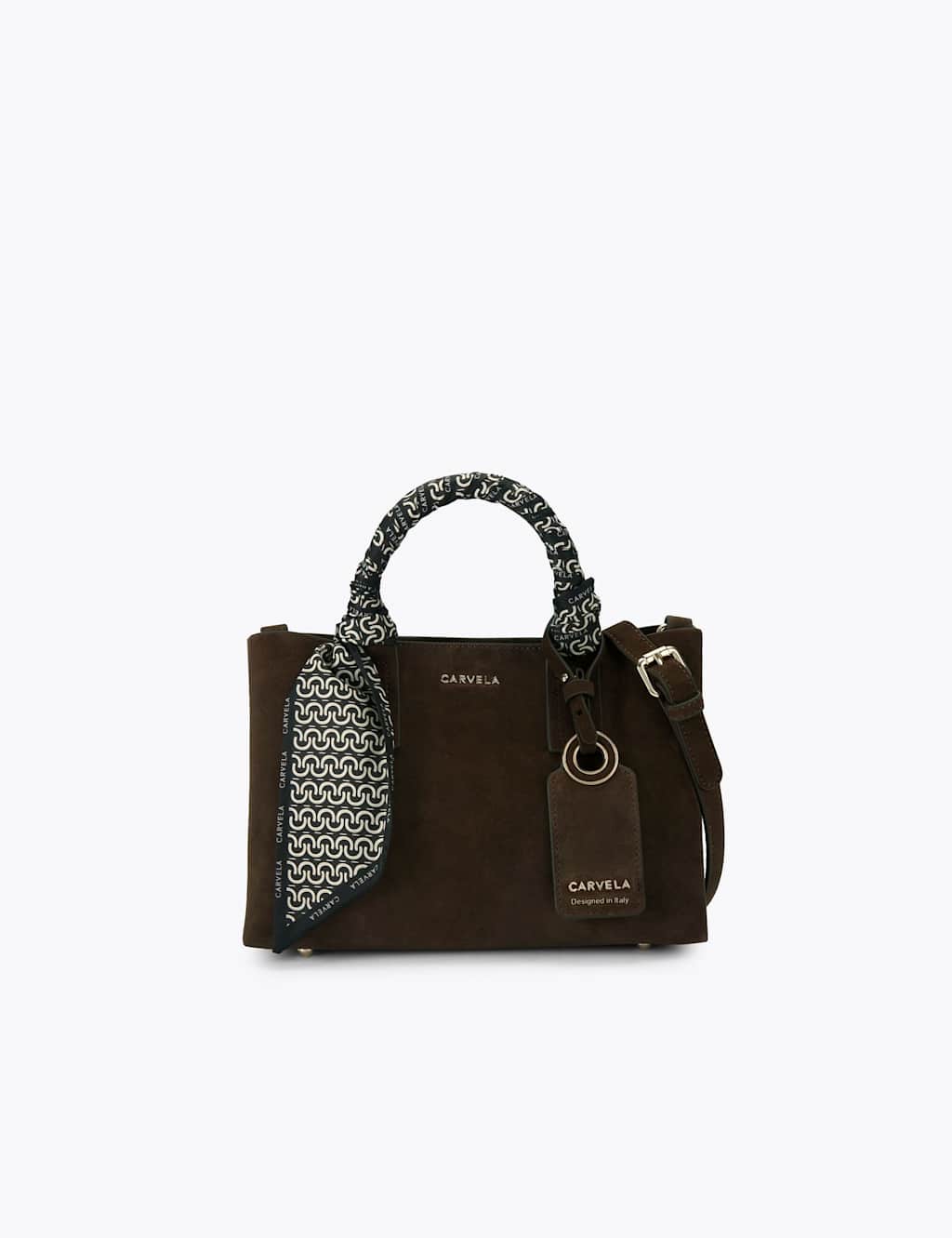 Carvela Women's Leather Satin Scarf Cross Body Mini Tote Bag - Brown - Available at M&S