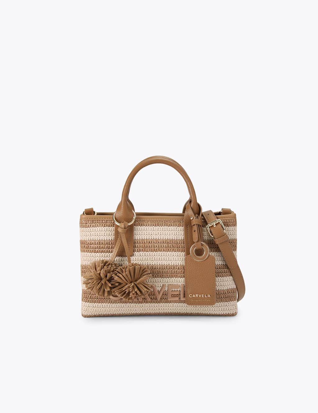 Carvela Women's Striped Mini Tote Bag - Tan - Available at M&S