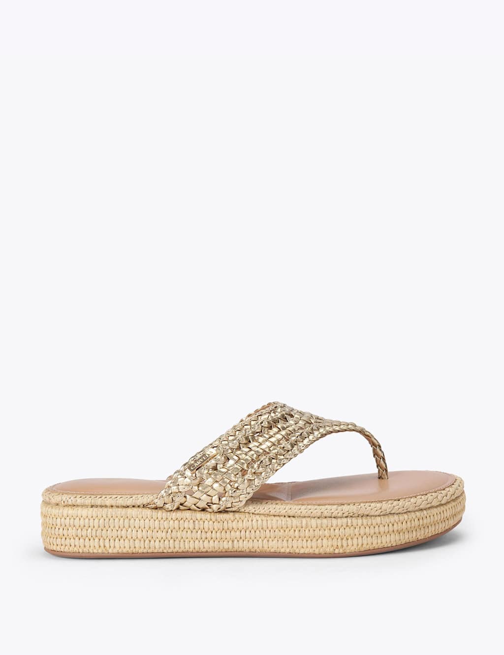 Carvela Women's Braided Flatform Flip Flops - 4 - Beige - Available at M&S