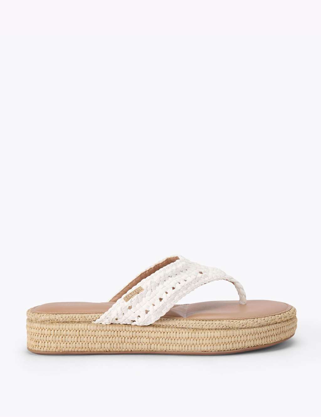 Carvela Women's Braided Flatform Flip Flops - 4 - White - Available at M&S