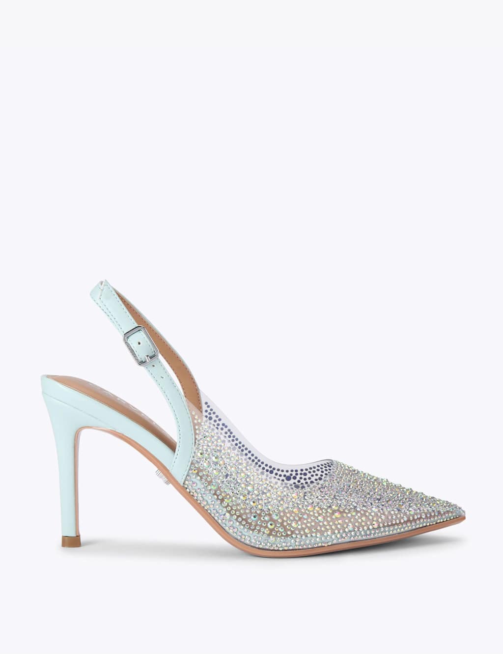 Carvela Women's Sparkle Stiletto Heel Slingback Shoes - 8 - Blue - Available at M&S