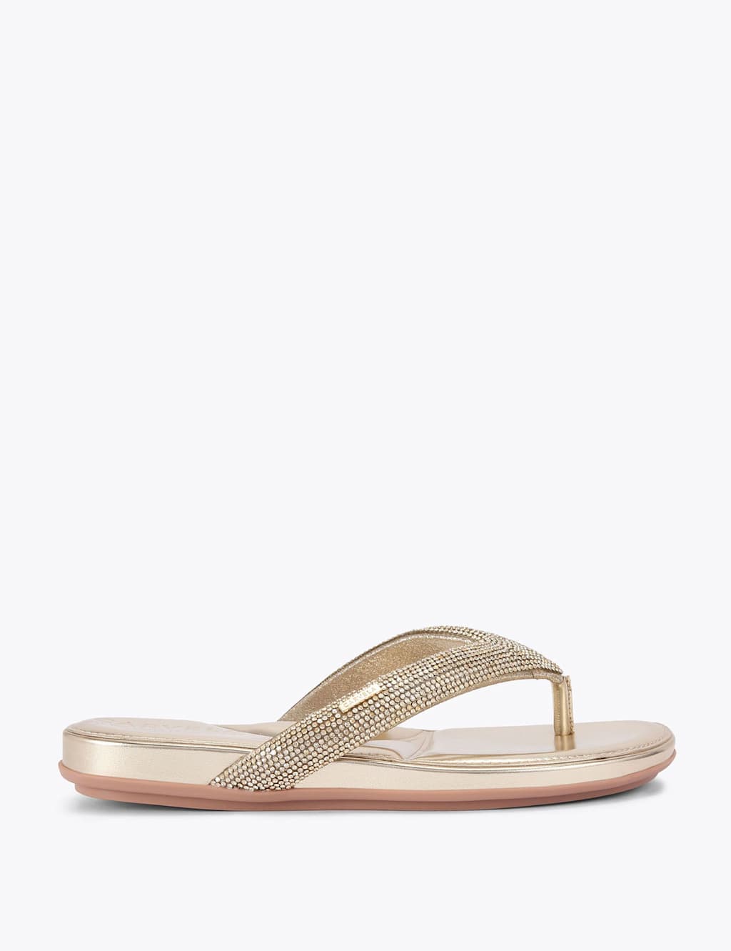 Carvela Women's Embellished Flat Flip Flops - 7 - Silver - Available at M&S
