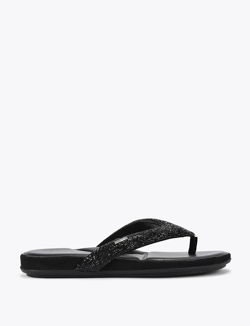 Carvela Women's Embellished Flat Flip Flops - 7 - Black - Available at M&S
