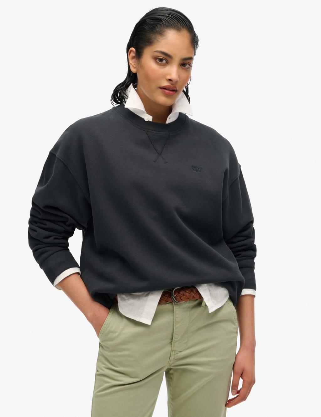 Cotton Rich Oversized Sweatshirt