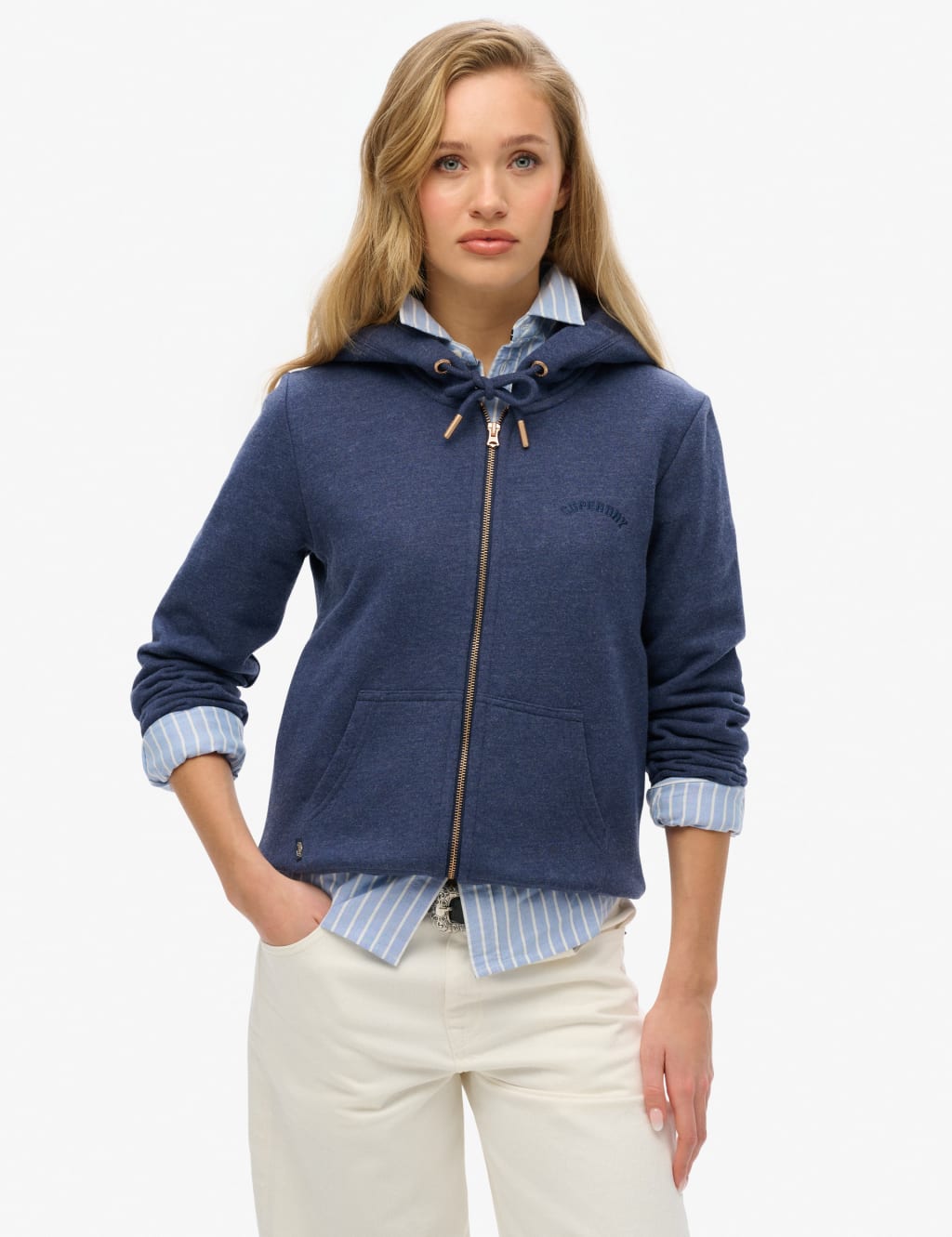 Cotton Rich Logo Zip Up Hoodie