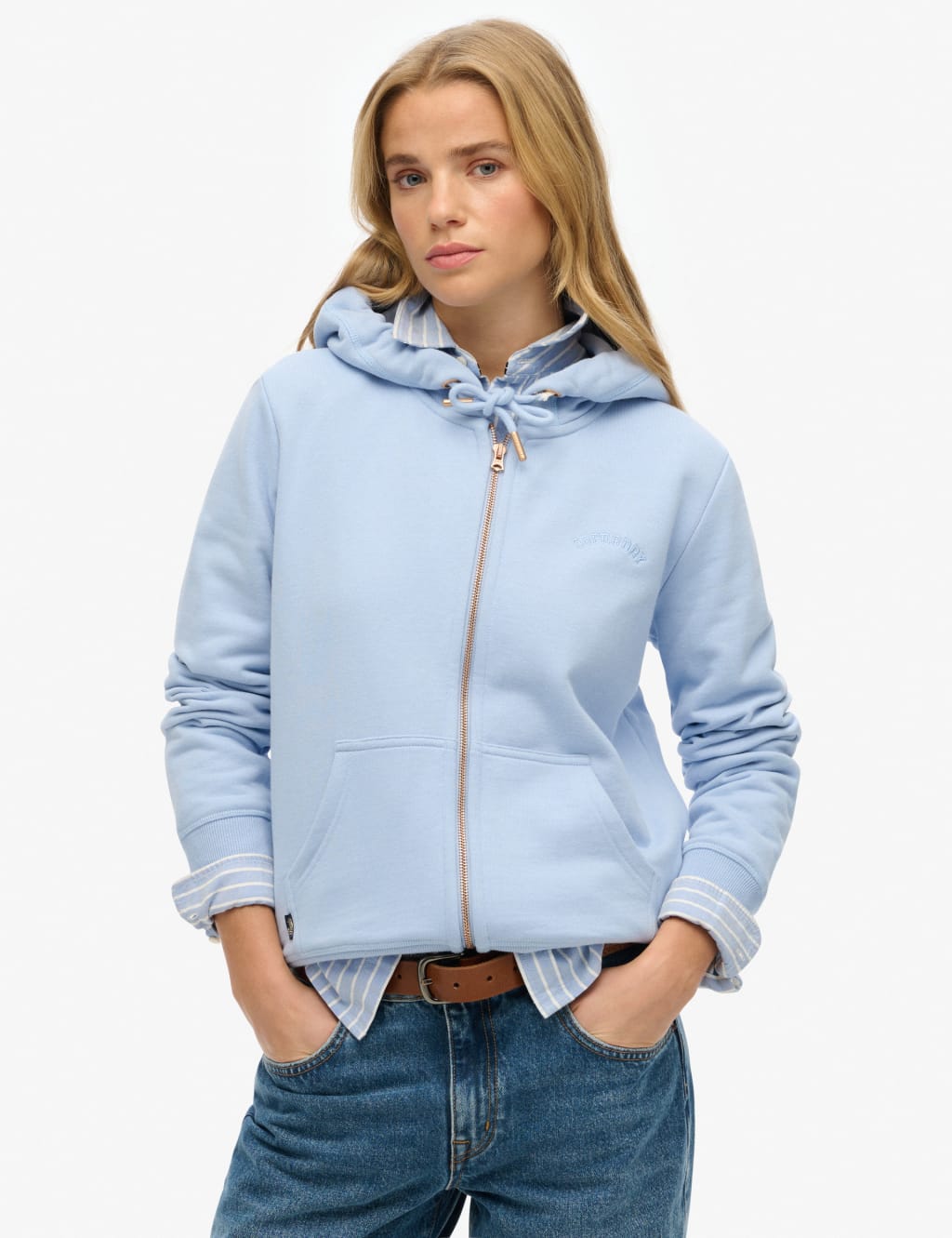 Cotton Rich Zip Up Hoodie