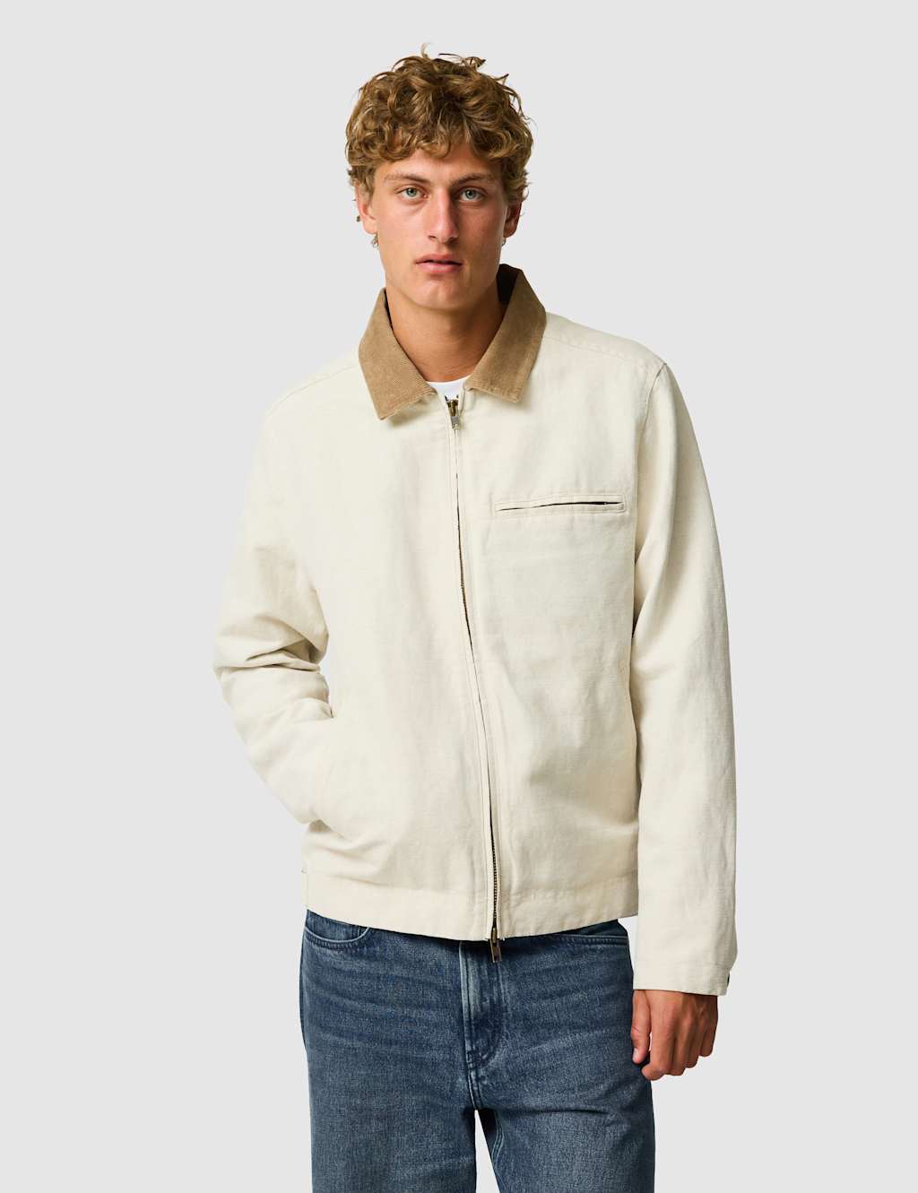 Rodd & Gunn Men's Cotton Blend Harrington Jacket - XL - Cream - Available at M&S