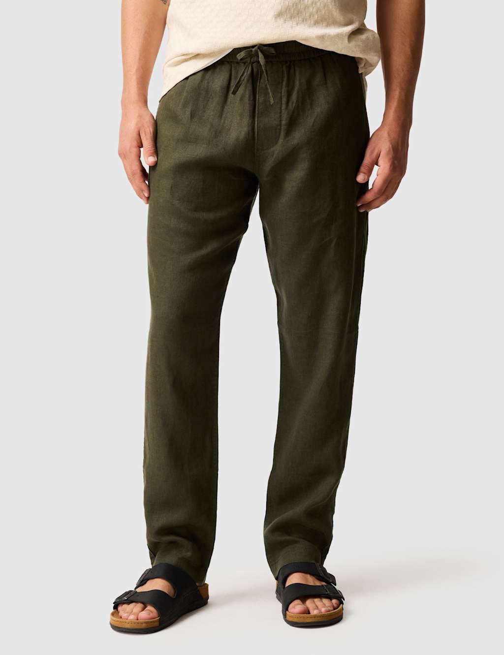 Rodd & Gunn Men's Pure Linen Lightweight Trousers - 2XL - Dark Green - Available at M&S