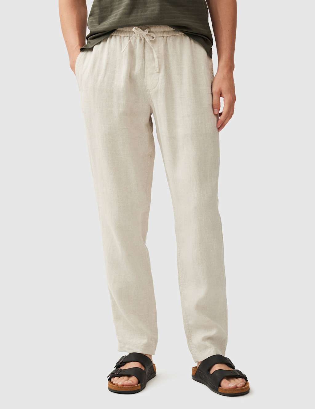 Rodd & Gunn Men's Pure Linen Lightweight Trousers - XS - Oatmeal - Available at M&S