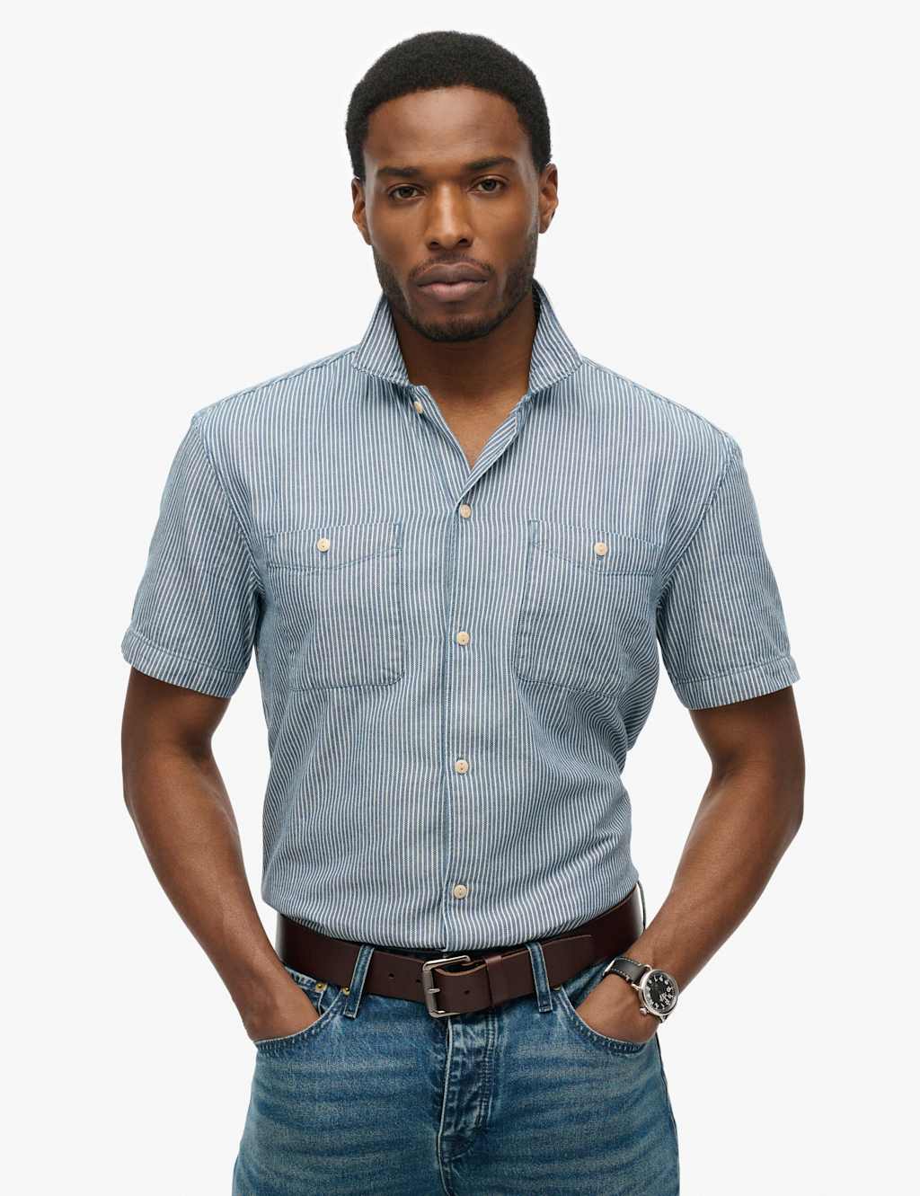 Pure Cotton Striped Shirt