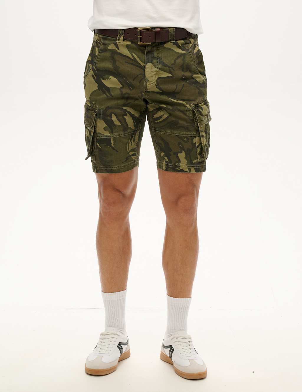 Superdry & Co Men's Cotton Rich Core Cargo Shorts - 32 - Green Mix - Available at M&S