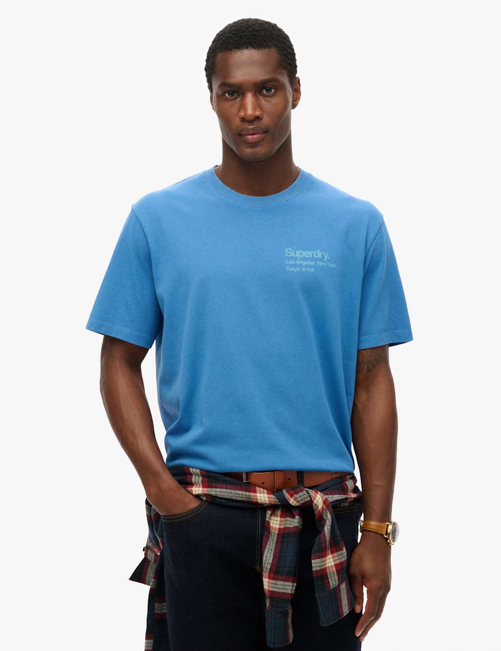 Pure Cotton Cities Logo Crew Neck T-Shirt