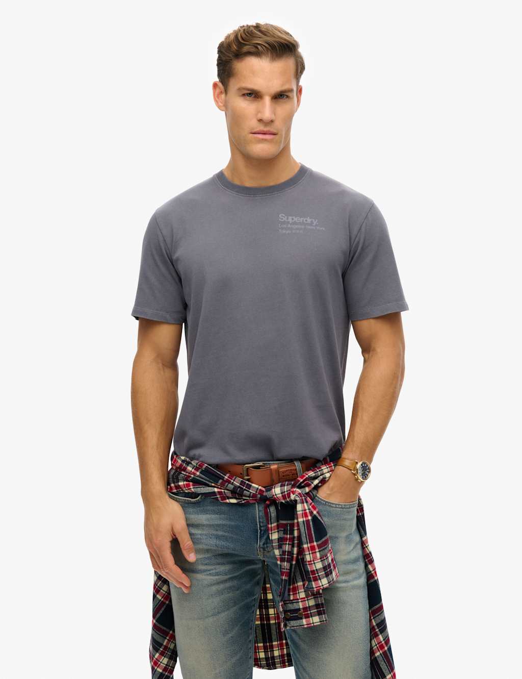 Pure Cotton Cities Logo Crew Neck T-Shirt