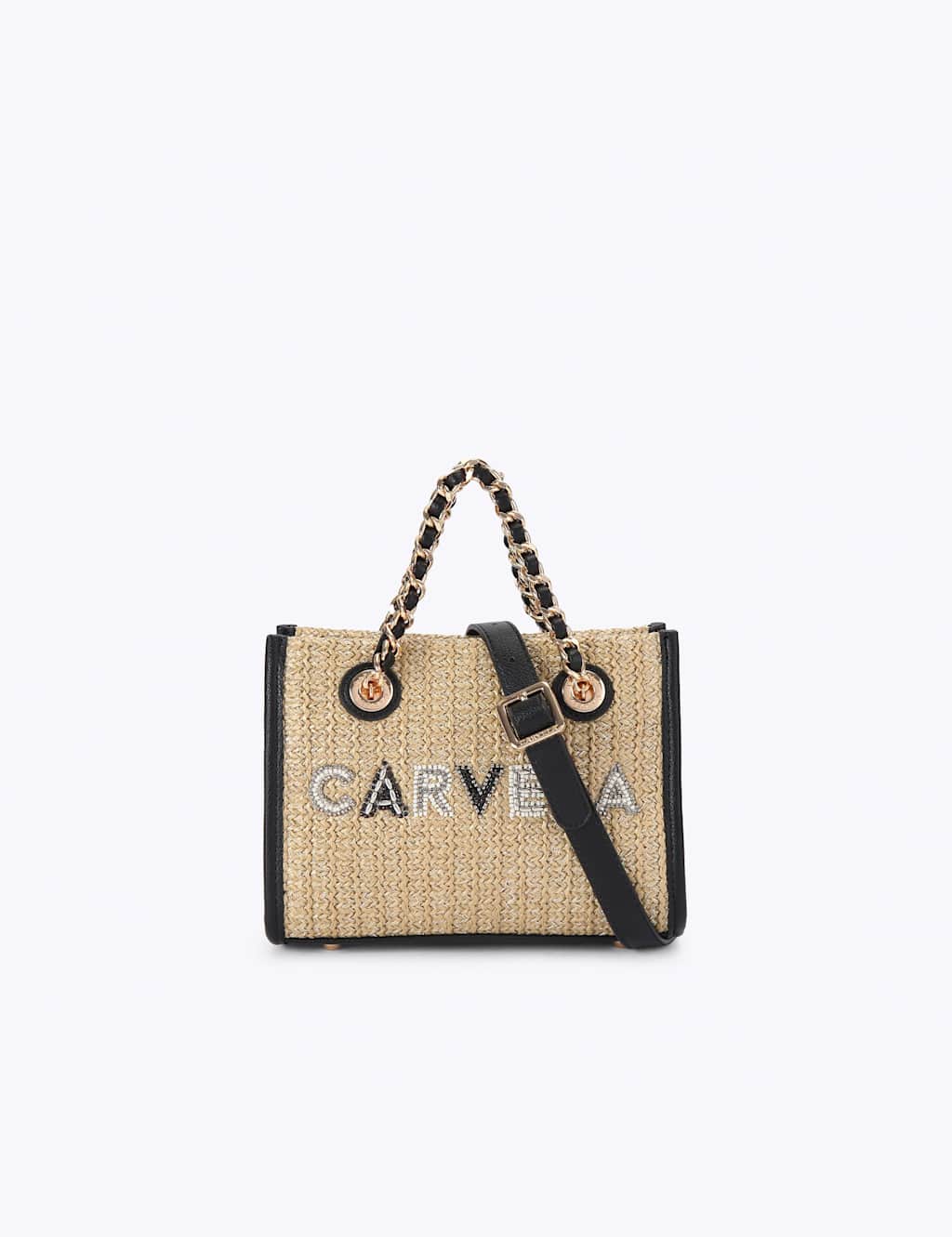 Carvela Women's Raffia Beaded Mini Cross Body Bag - Black - Available at M&S