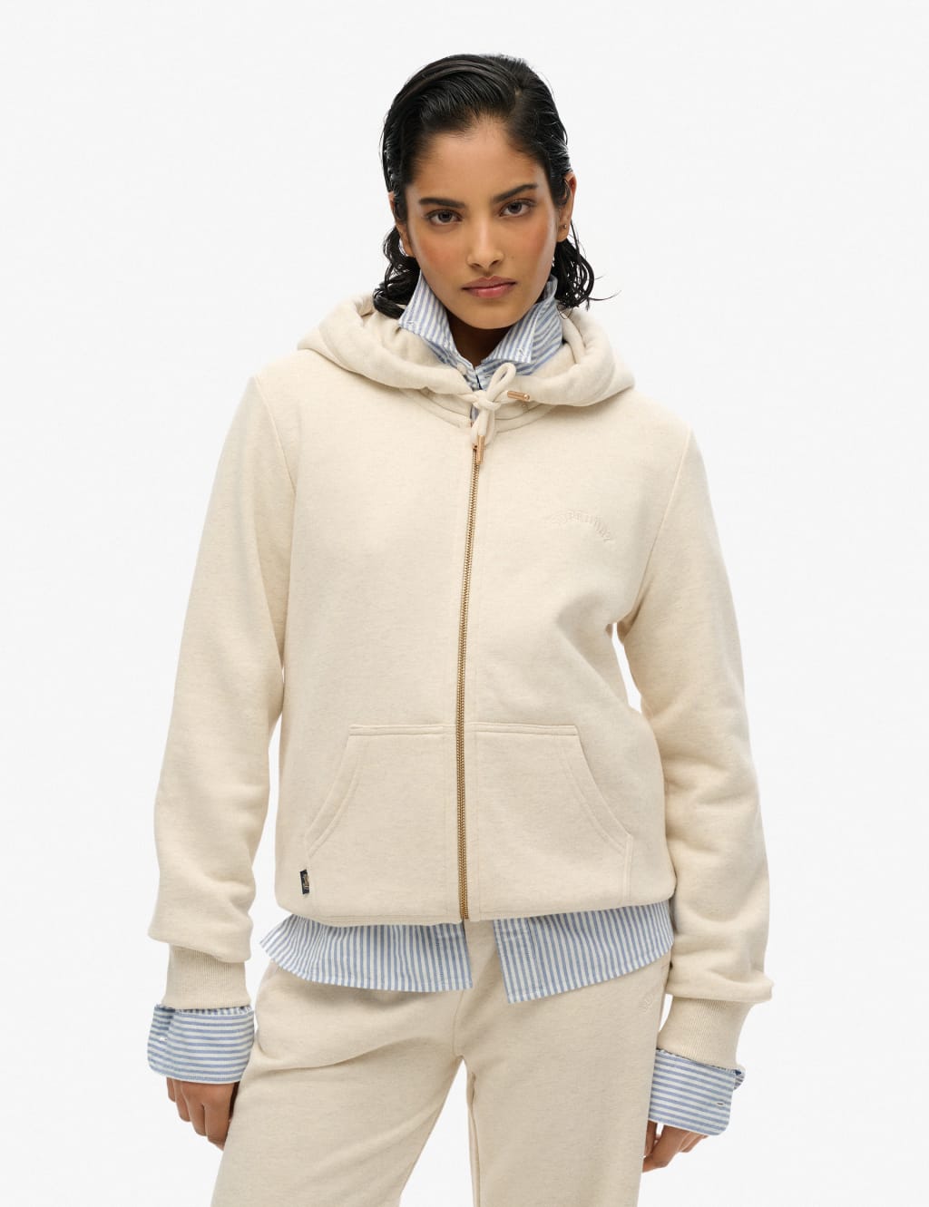 Pure Cotton Relaxed Zip Up Hoodie