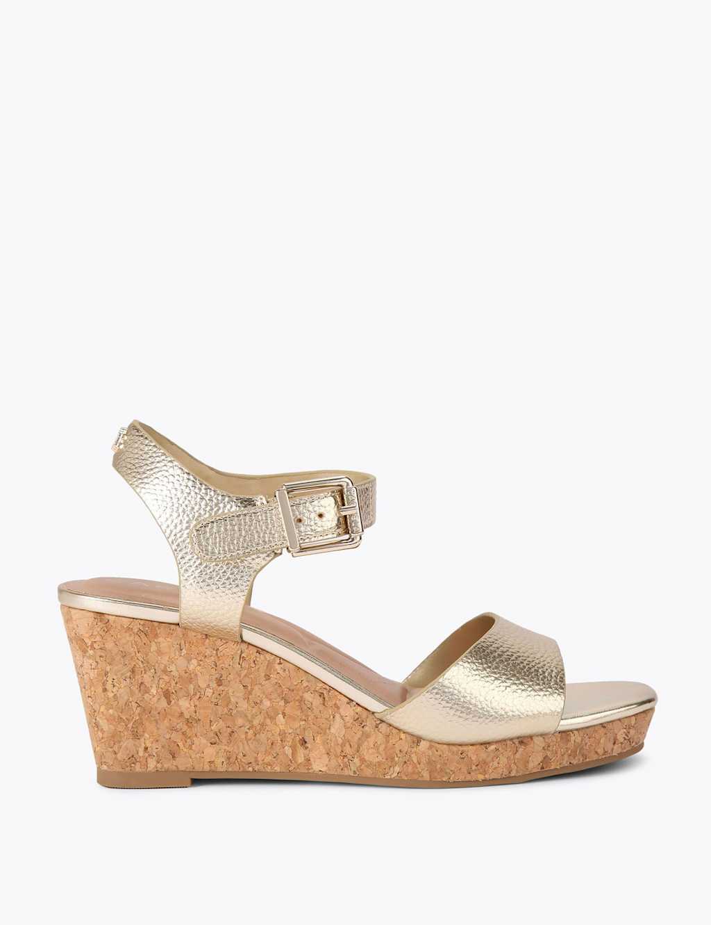 Carvela Women's Metallic Wedge Sandals - 7 - Gold - Available at M&S
