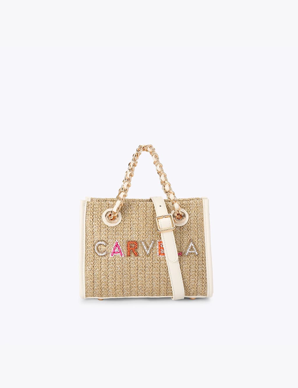 Carvela Women's Top Handle Tote Bag - Beige Mix - Available at M&S