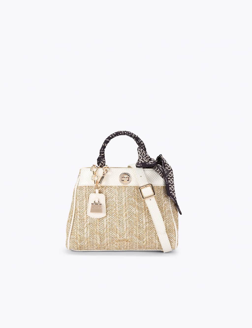Carvela Women's Metallic Top Handle Grab Bag - Beige - Available at M&S