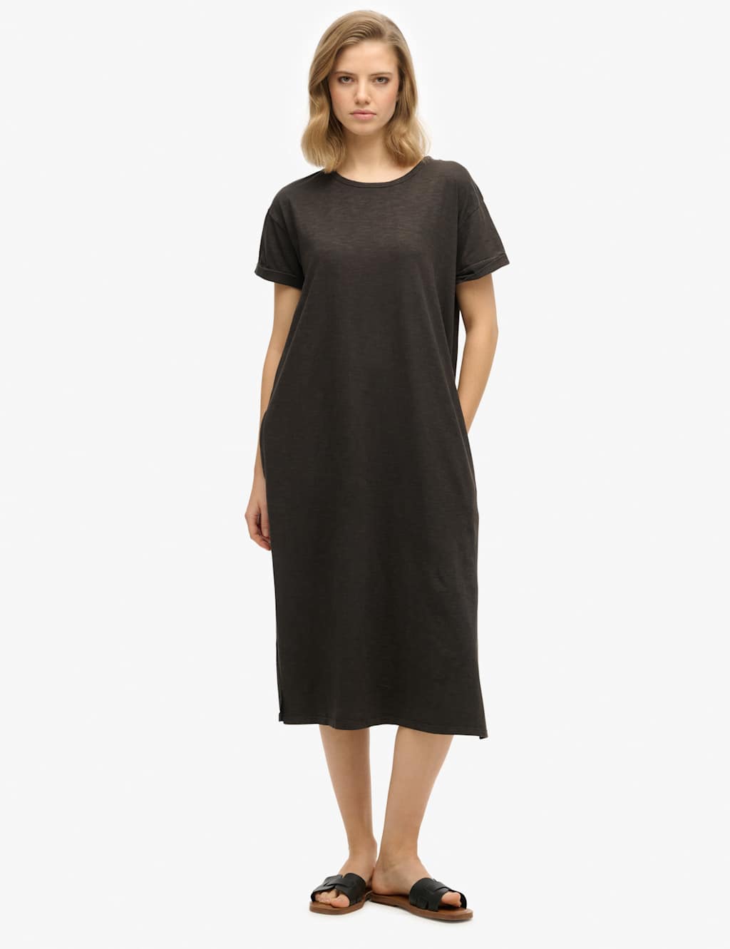 Pure Cotton Midi T-Shirt Dress