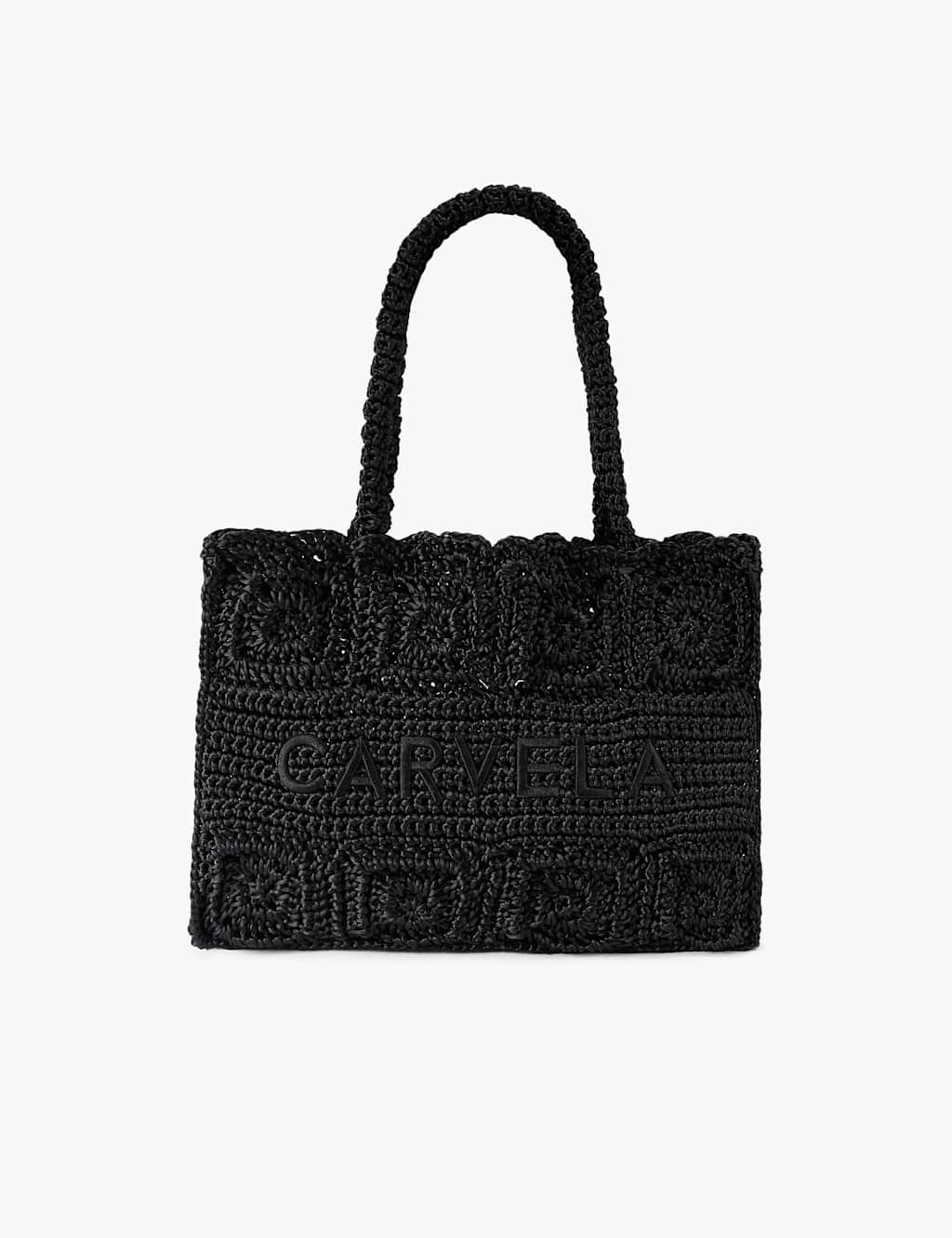 Carvela Women's Pure Silk Knitted Tote Bag - Black - Available at M&S