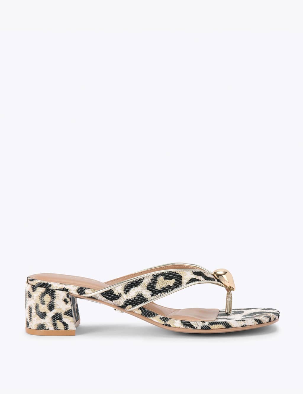 Carvela Women's Leopard Print Block Heel Sandals - 3 - Beige Mix - Available at M&S