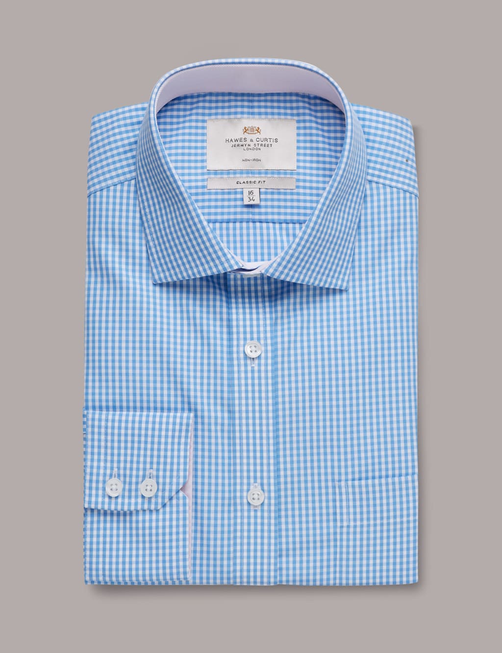 Slim Fit Non Iron Pure Cotton Gingham Shirt