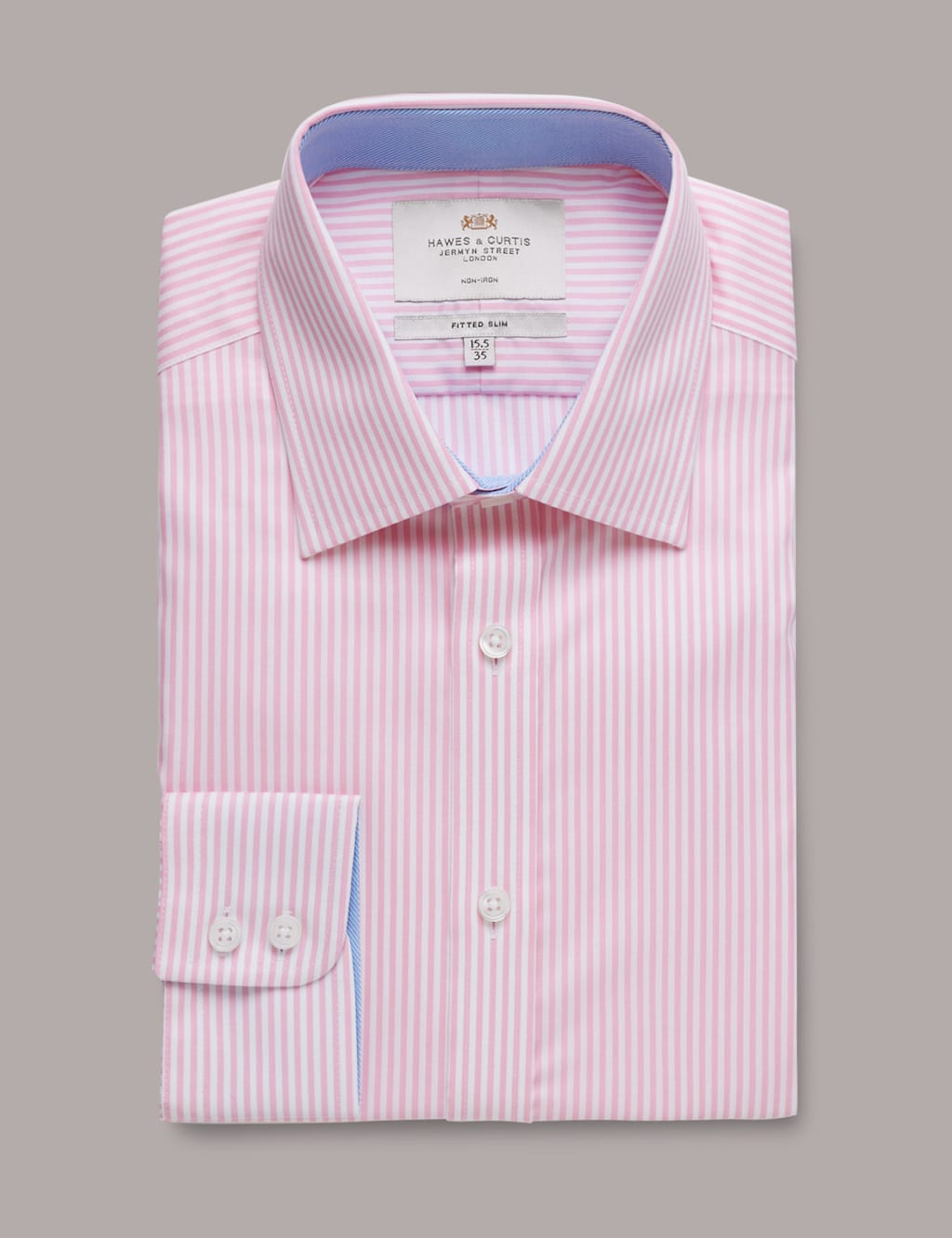 Slim Fit Non Iron Pure Cotton Striped Shirt