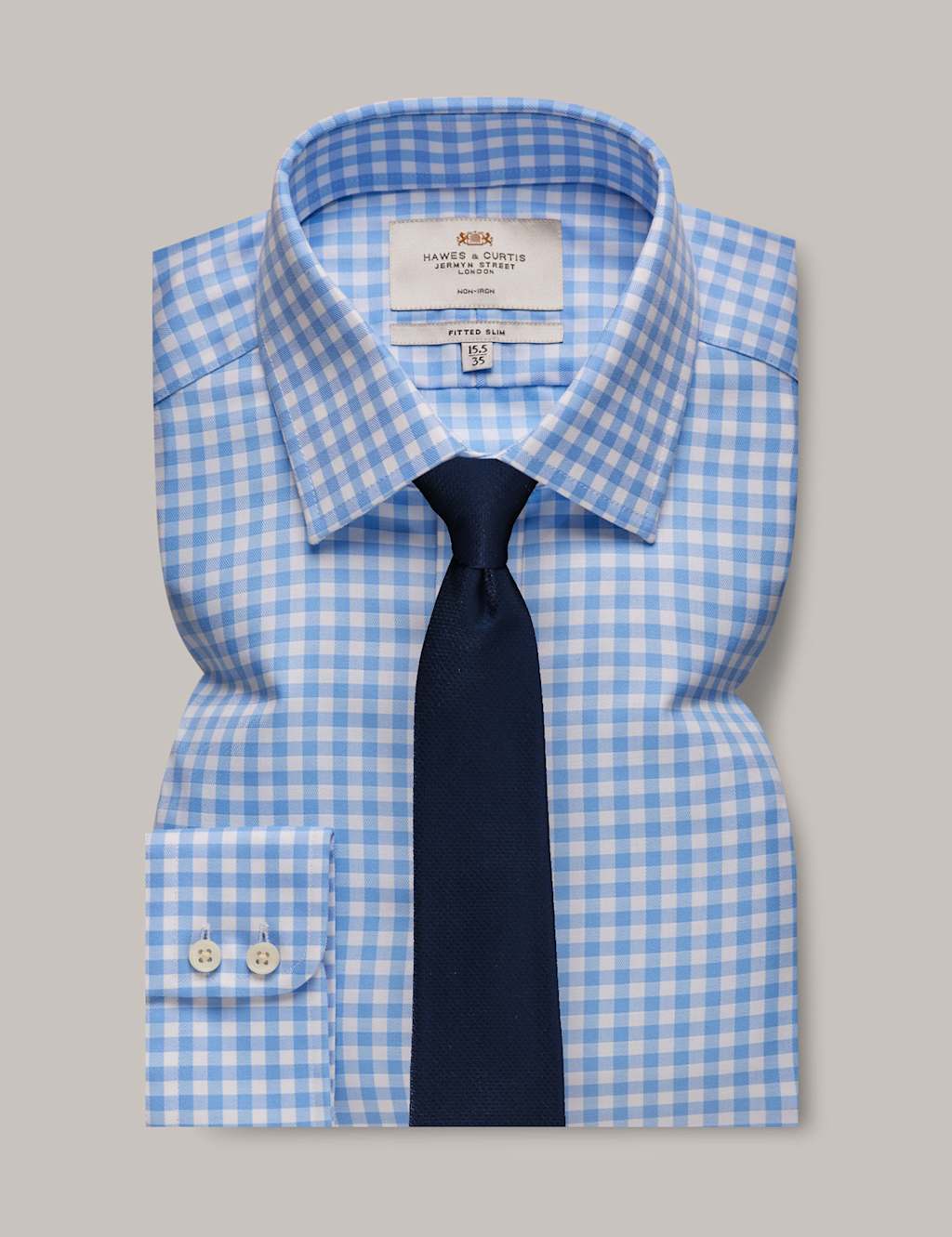 Slim Fit Easy Iron Pure Cotton Check Shirt