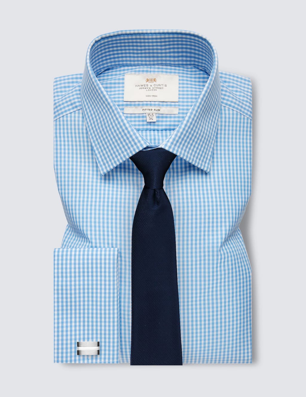 Slim Fit Non Iron Pure Cotton Gingham Shirt