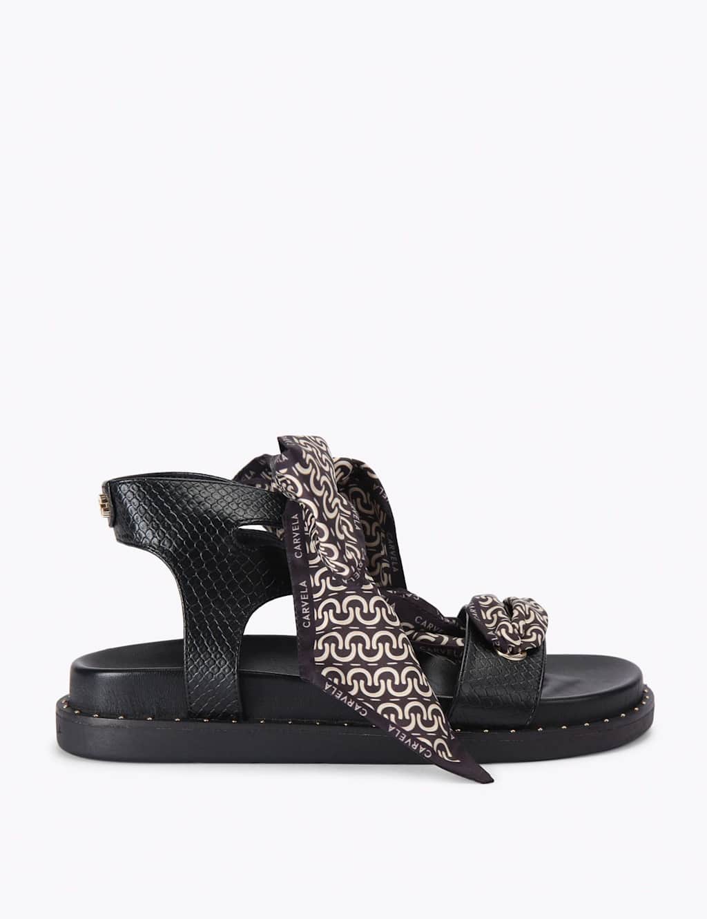 Carvela Women's Scarf Tie Ankle Strap Flat Sandals - 7 - Black - Available at M&S