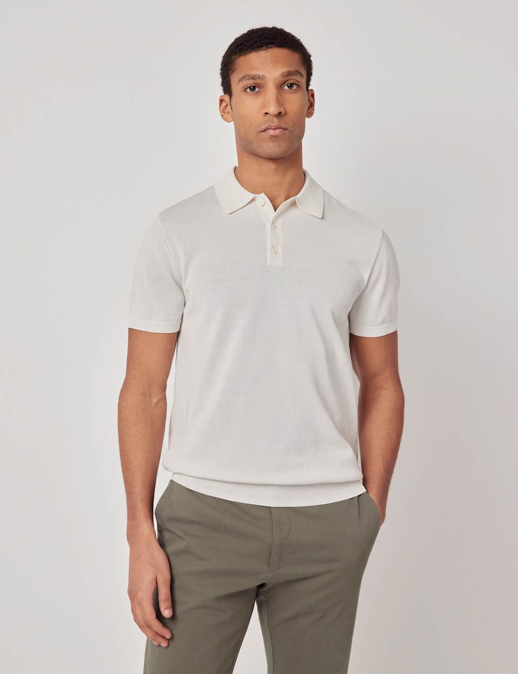 Pure Cotton Knitted Polo Shirt