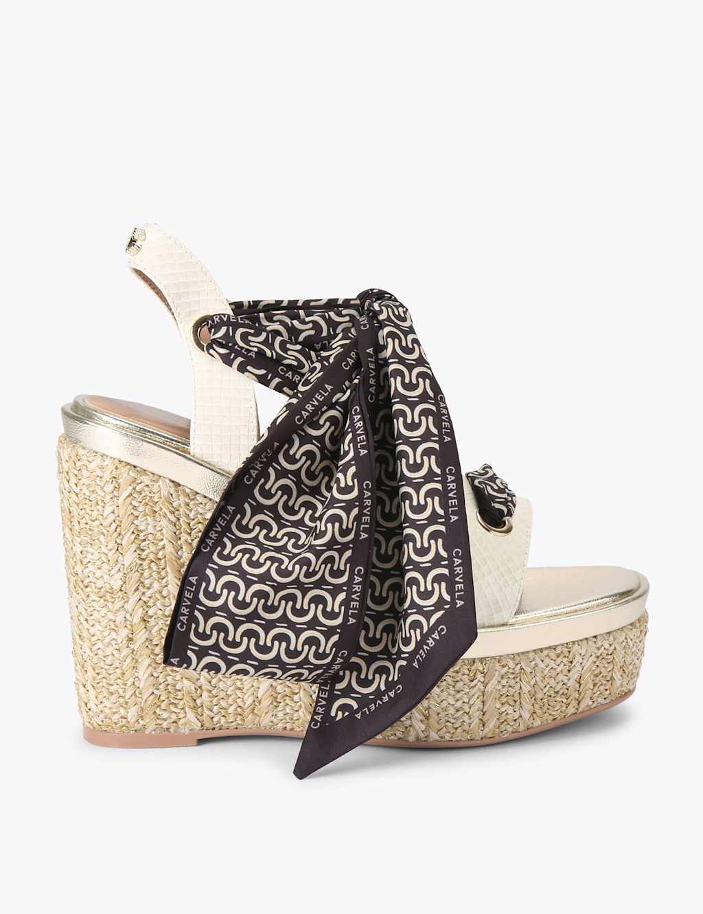 Carvela Women's Scarf Wedge Sandals - 4 - White - Available at M&S